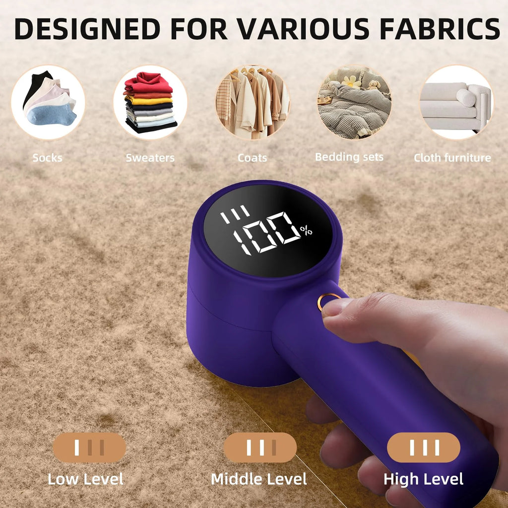 Fabric Shaver, Lint Remover Rechargeable, Electric Portable Sweater to Remove Pilling for Clothes, Furniture, Sweater, Couch, Blanket